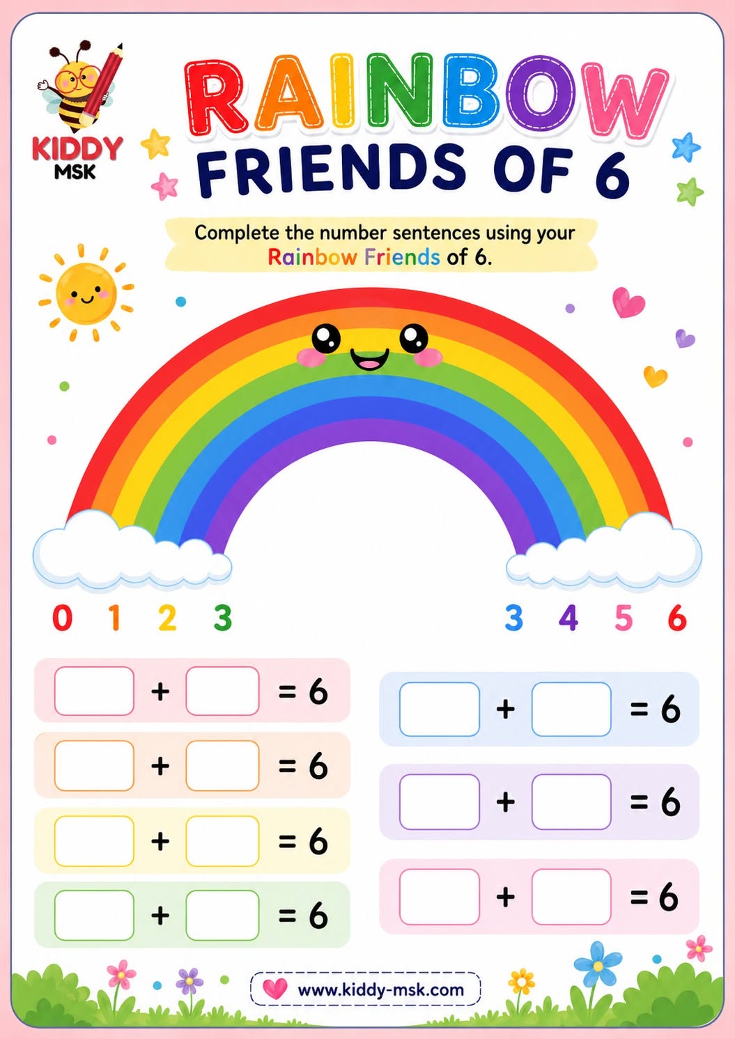 Rainbow Friends — Perechile numerelor 6–10 — prima pagină